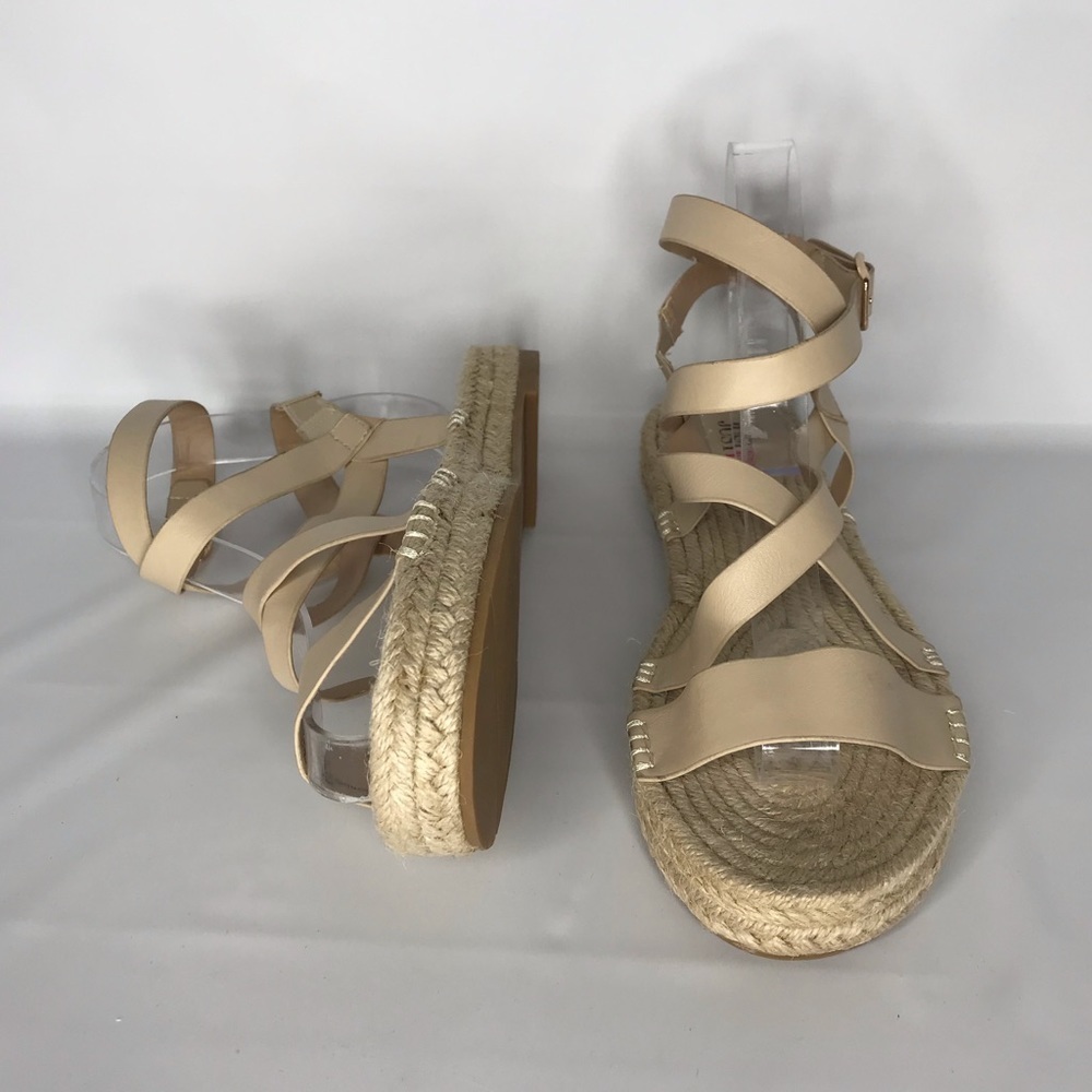 JustFab Laston Espadrille Flat Women's 8 Boho‎ Strap Ankle Sandal - Picture 6 of 16